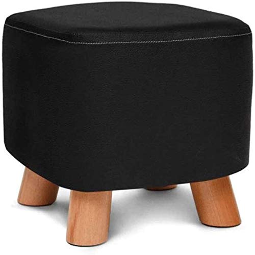 Design durable pour ce tabouret en bois haut de gamme avec assise similicuir