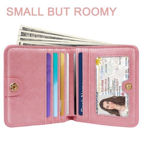 Image of Small Womens Wallet Thin Credit Card Holder Pocket Mini Purse | Compact Women Slim RFID Blocking Wallets Bifold Ladies Pocket Card Holders for Travel & Daily Use, Rainbow