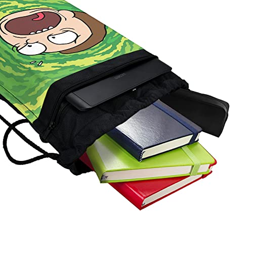 LOGOVISION Rick And Morty Morty Headshot Drawstring Backpack Sports Bag Sackpack 17" x 13", Perfect for Gym, Yoga or Practice4