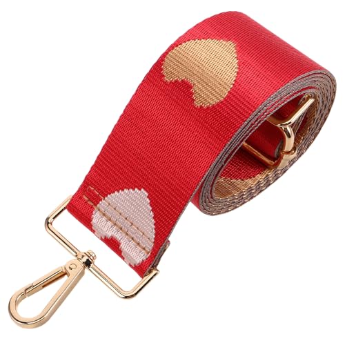 Cabilock Correa Ancha Ajustable para Bolso y Guitarra Diseño de Corazón Rojo Repuesto Resistente para...