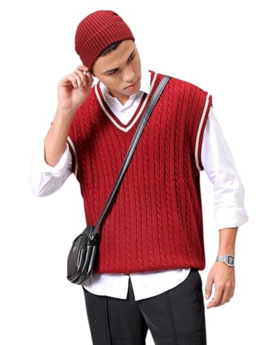 Image of The Indian Garage Co Men Oversized Sleeveless Textured Sweater