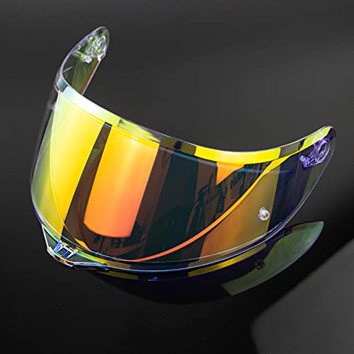 Visiere per Casco, Lente Compatible with Moto Compatible with A-G-V K1 K3SV K5 Capacete Revo Lens Shield Full Face Motorcycle Casmers Visors Ca-SCO(REVO New Clear Red)
