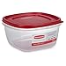 Rubbermaid Easy Find Lids Food Storage Container, 14 Cup, Red 2 Pack