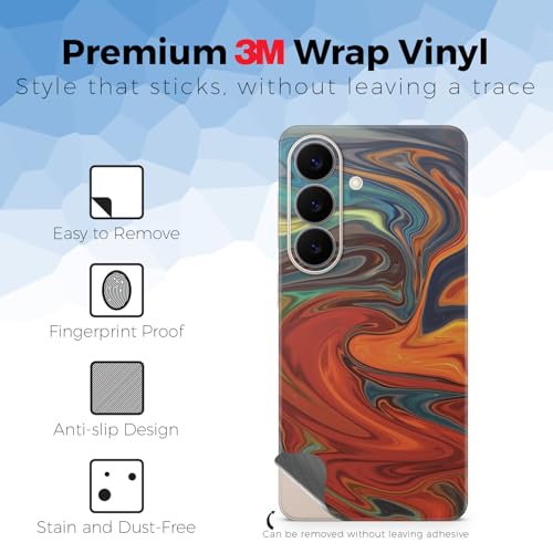 2 Pack of Phone Skins for Samsung Galaxy S26 - Lava Water| Protective Vinyl Covers | Textured Carbon Fiber Finish | Made in The USA by MightySkins by Vision Signs & Graphics - Used condition - Image 2