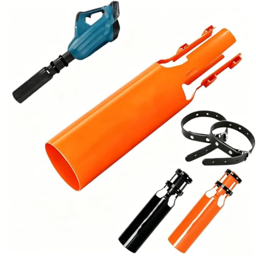 Blower Attachment, Leaf Blower Air Booster, Universal Fit - with Any Nozzle from 2 to 4 in, Instantly Boosts Airflow, Amplifier for Leaf Blower (Black)