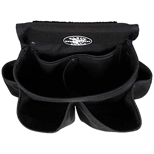 Klein Tools 5718 Tool Pouch, Powerline Series Utility Pouch Fits Tool Belts To 2.5-Inch, Strong Rivet Reinforced Stitching, Wide 8-Pocket #TOP1