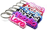 Personalized Keyring - Two Colors - Name Tag! School Bag! Holidays! Birthday! Party!