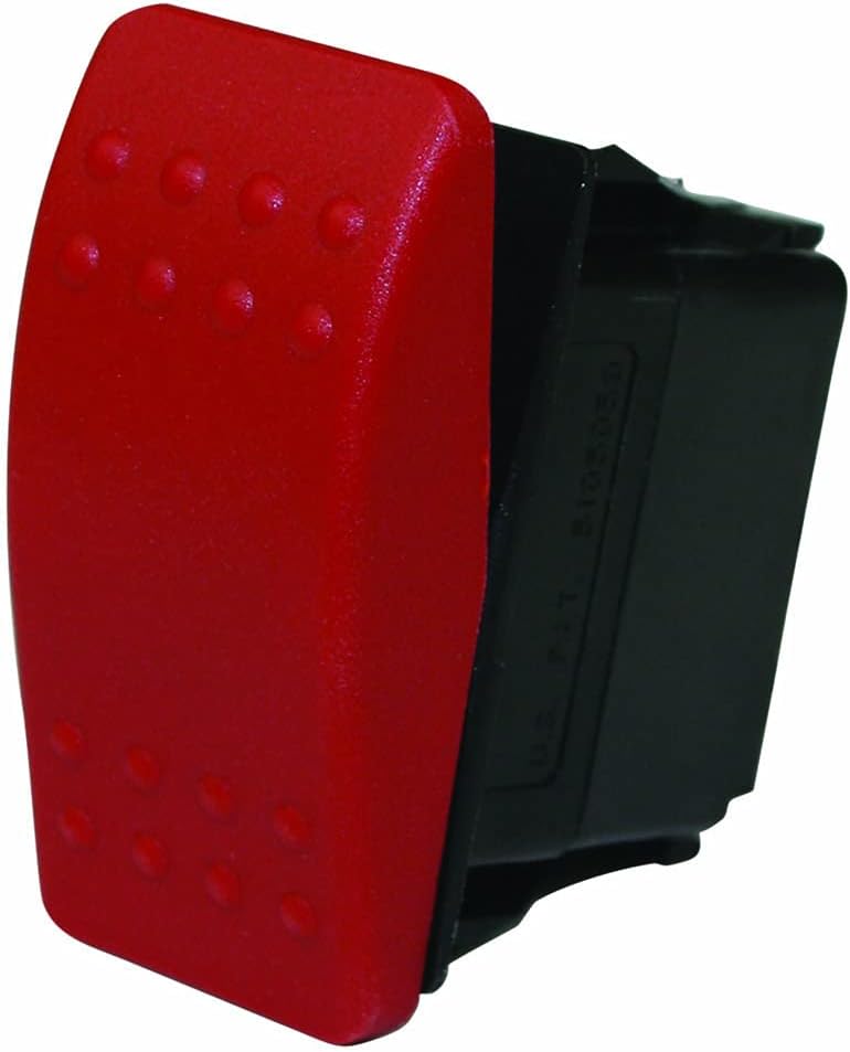 Moroso 97540 Momentary Rocker Switch, Replacement w/Red Cover