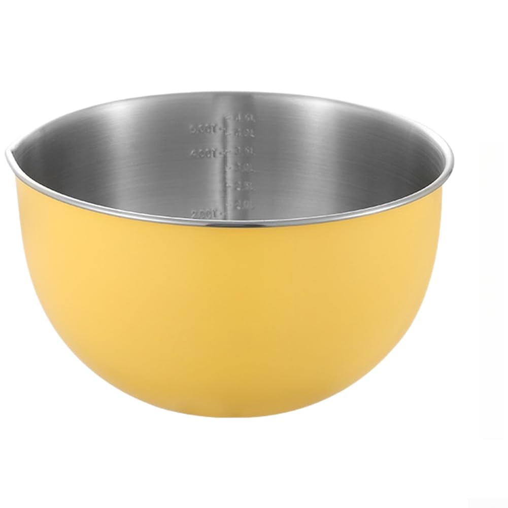 Edelstahl-Rührschüssel-Set mit Deckel, 3-teiliges Nistschüssel-Set zum Kochen, Backen, Salat, Vorbereitung, Rührschüssel-Set (3 weiße Deckel)