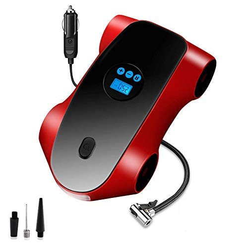 Digital Tyre Inflator W/Pressure Gauge for Car Bike Inflatables Portable Air Compressor Electric Auto Pump Auto Shut Off Household Electric Air Pump Inflate Deflate Pumps Car Inflator Electropump