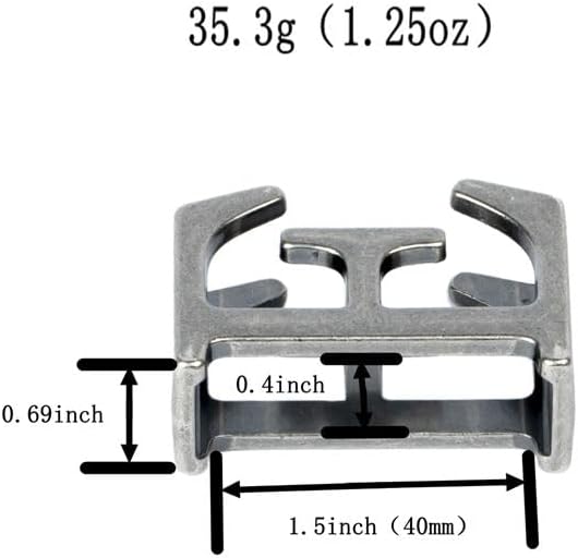 1.5"(38mm-40mm) Belt Loop Keeper Men's Metal Letter Loop Silver image 3