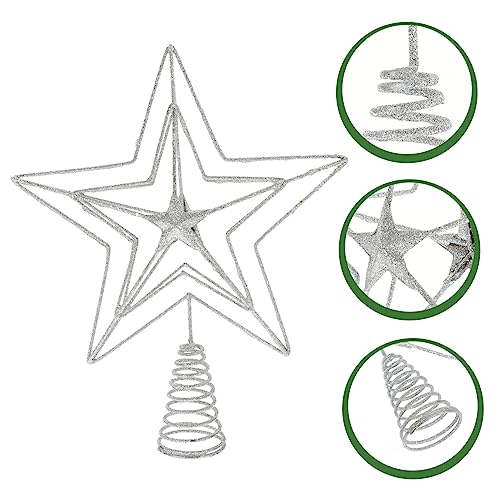 Amosfun Christmas Tree Top Star Decoration For Home Decoraciones Para Salas De Casa Vintage Decor Festive Tree Topper Tree Toppers Christmas Decorations Shiny Christmas Tree Topper Iron #TOP2
