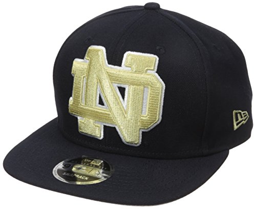 NCAA Notre Dame Fighting Irish Logo Grand Snap 9Fifty Original Fit Cap, One Size, Navy
