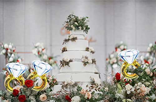 2Pcs Diamond Engagement Mylar Balloons,Marriage Engagement,Wedding Bridal Shower Party Supplies. #TOP3