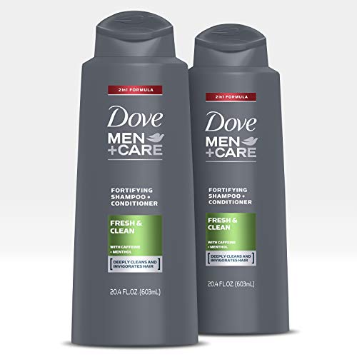 Dove Men+Care 2 in 1 Shampoo and Conditioner Fortifies Hair Fresh and Clean Helps Strengthen Hair 20.4 oz 2 Count
