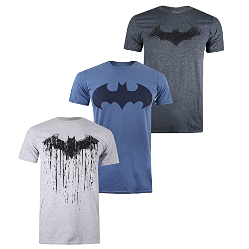 dc comics Batman Pack 2 T-Shirt, Multicolore, M (Lot de 3) Homme