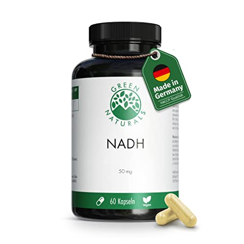NADH 50mg   60 cápsulas   made in Germany   100% vegano y sin aditivos   2 meses de suministro   Green Naturals®