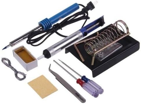 9in1 60w DIY Electric Solder Starter Tool Kit Set with Iron Stand Desolder Pump