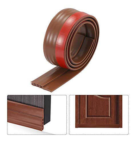 Emwel Door Draught Excluder Weather Stripping Soundproof Block Cold Hot Air and Insect Door Bottom Edge Seal Strip(Thicken Silicone with Stronge Self-Glue)