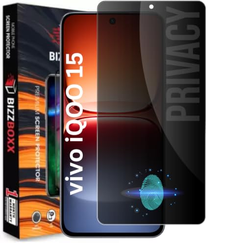 Image of Privacy Screen Guard For iQOO 15 - Anti-Spy Tempered Glass Gurad, Protect Sensitive Information, Privacy in Public, Fingerprint Working (iQOO 15-6.85 inch) - Pack of 1