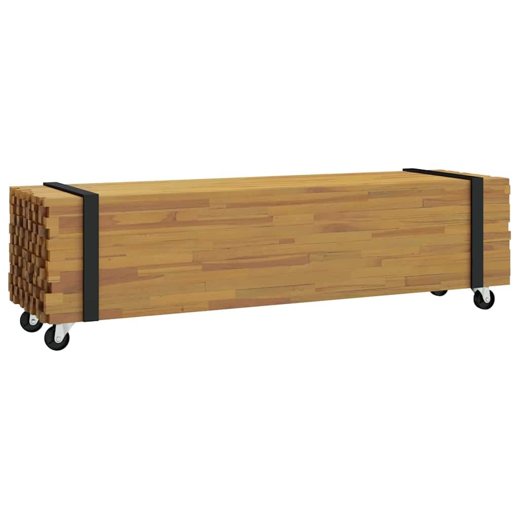 Szafka pod telewizor z litego drewna tekowego, 110 x 30 x 30 cm