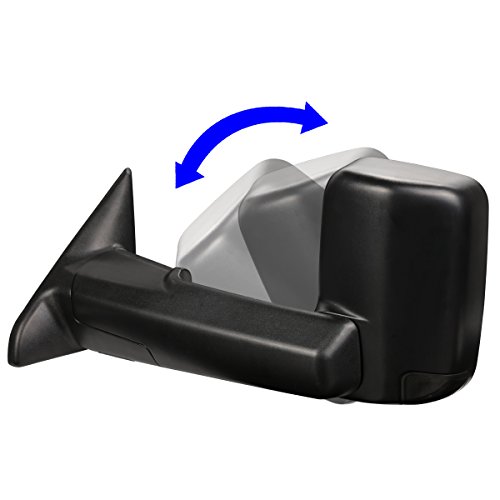 Image of DNA MOTORING TWM-013-T888-BK-SM-L Powered Tow Mirror Heat LED Smoked Left (09-16 Dodge RAM),Black Housing /Smoke Lens /Left
