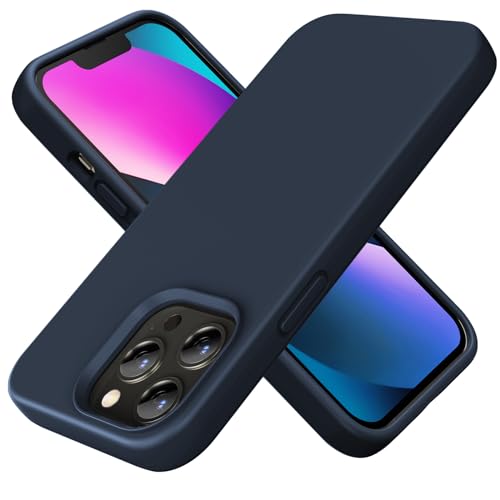 Image of TIIXXE Silicone Case Compatible with iPhone 13 PRO Case Soft Ultra Slim Protective Shockproof Liquid Silicone Phone Case,Anti-Scratch Microfiber Lining, 6.1" Deep Blue