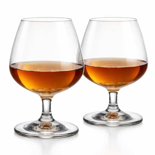 CRISTALICA Cognac Gläser Napoli 390 Ml Cognac Schwenker Set (2er) Brandy Gläser Bauchige Form Für Volles Aroma - Cognacgläser & Schwenker Ideal Für Brandy Und Weinbrand