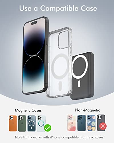 Podoru Wireless Portable Charger, 10000Mah Magnetic Power Bank With Type-C Cable Led Display 22.5W Pd Fast Charging Lighting Mag-Safe Battery Pack For Iphone 14/13/12/Mini/Pro/Pro Max-Black #TOP1