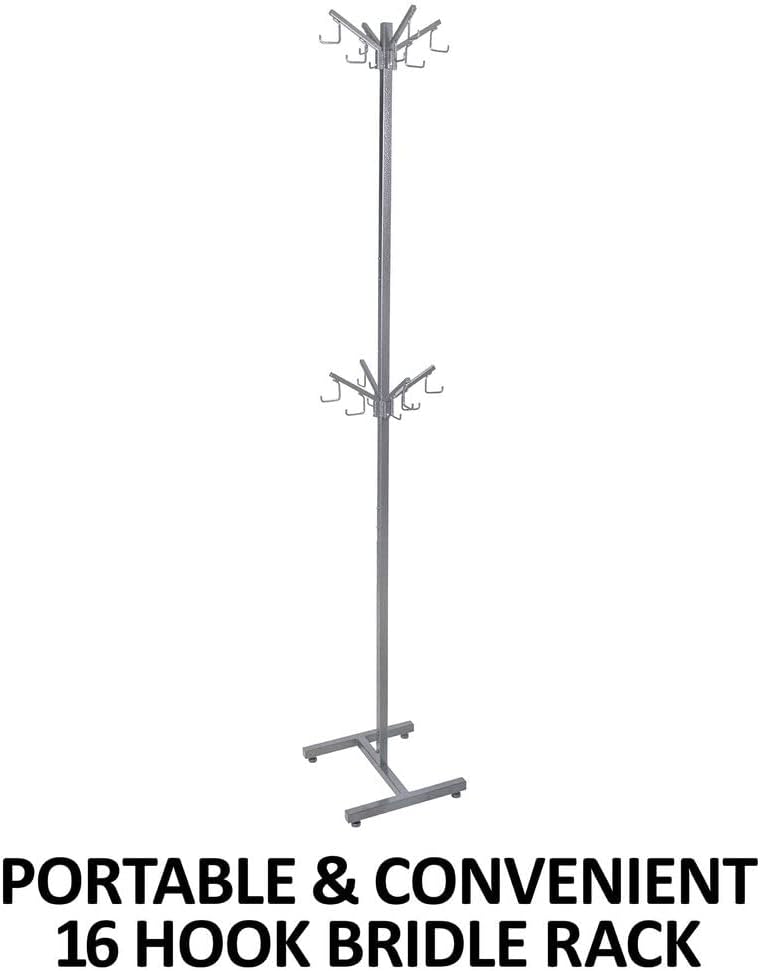 EASY-UP Pro Series Free Standing Bridle Rack | Perfect for Busy Stables | Holds 16+ Bridles | Portable & Easy Assembly | Space-Saving Design | 7-Year Warranty