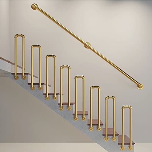 Rampe d'escalier en fer extérieur intérieur balustre or 65cm