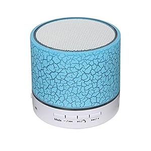 Luidspreker LED Mini Bluetooth-luidspreker Draadloze luidsprekers Draagbare muziek Geluidsdoos Subwoofer met MIC-ondersteuning TF Kaart (Color : Blue)