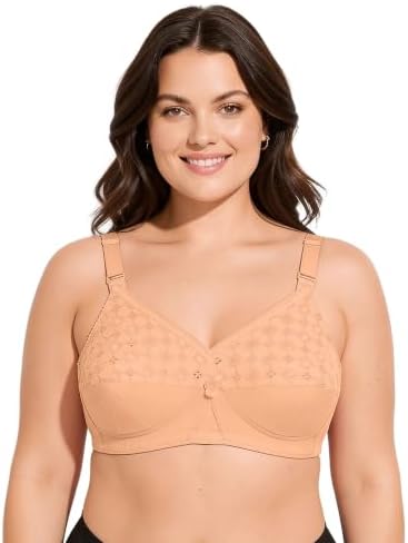 juliet Women's Non Padded Polyester Viscose Sari Bra Everyday Bra NARI 46D Skin