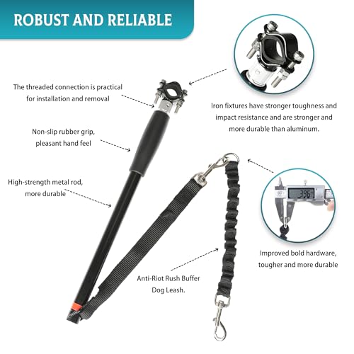 wefaner Hundefahrrad-Übungsleine Hände frei Fahrrad-Hundeleine, Fahrrad Führleine für Hunde Robust und Wetterfest