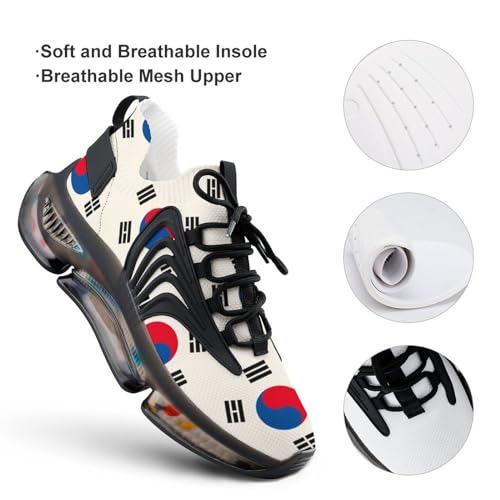 Korean Flag Mens Running Shoes Lightweight Sport Shoes Fashion Athletic Shoes Sneakers for Gym Hiking3