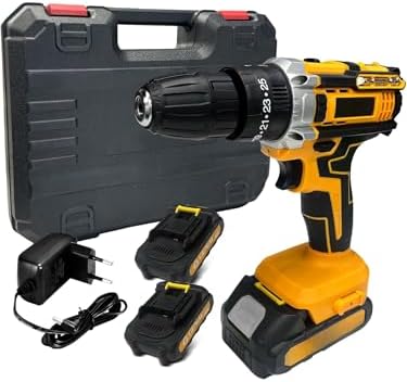 Parafusadeira e Furadeira Sem Fio 21V 2 Baterias Recarregáveis co...