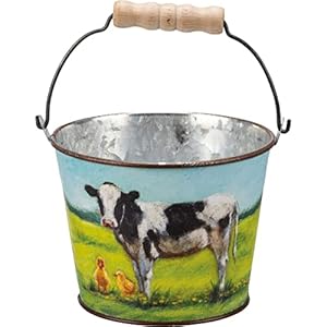 Primitives by kathy rustic farmhouse theme featuring farm friends decorative bucket set  urban country home decor