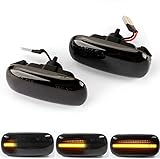 Hellstes Licht – mit 18 hochwertigen (2er-Pack) 2835 SMD LEDs pro Lampe, die LED-Blinker sind bernsteinfarbene Lichter und geben Ihrem Auto einen neuen coolen Look, wenn die sequentiellen Blinker-LED-Anzeigen eingeschaltet sind.
