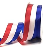 Farbe: blau - weiß - rot Nationalband 25m x 40mm Blau - Weiß - Rot Vereinsband Ordensband Fanband Dekoband Frankreich