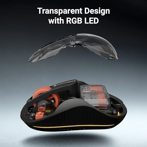 Image of ZEBRONICS Sheer Plus Wireless Mouse, Dual Mode (2.4GHz + BT), Dual Bluetooth, Dual Dongle (USB A & USB C), Upto 3200 DPI, Silent Operation, RGB LED, 4 Buttons, for Mac | Laptop | Computer (Black)