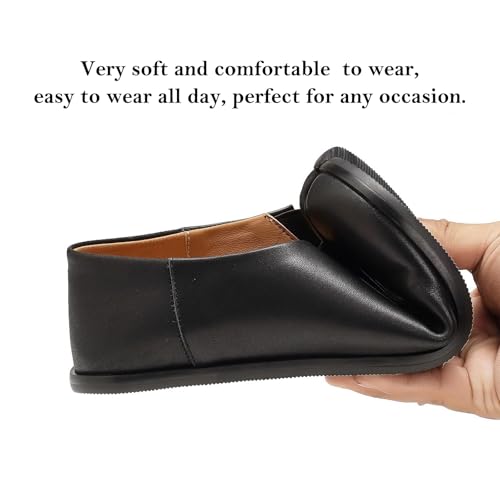 UBWDU Womens Tabi Ballet Flat Shoes Rounde Split Toe Ballerina Flats Low Heel Wide Width Dressy Comfortable Casual Shoes2