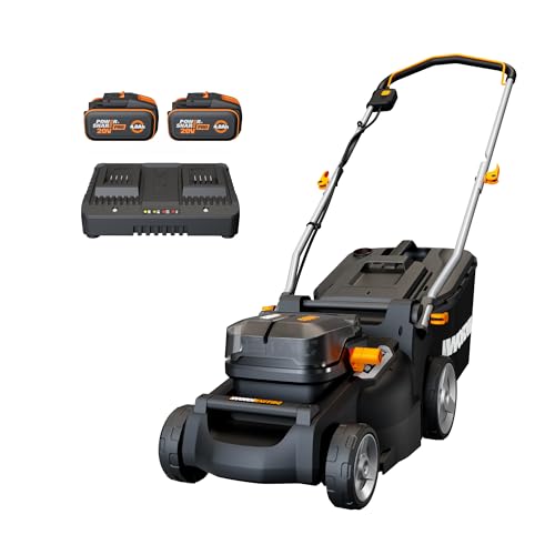 WORX Nitro WG737E tagliaerba a batteria 40 V (2 x 20 V) – potente motore brushless – larghezza...