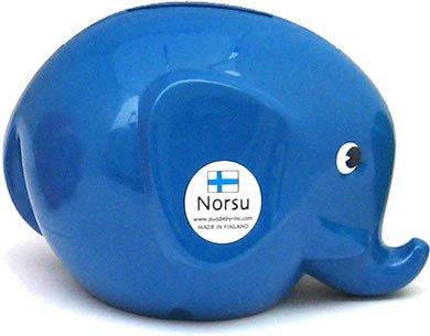 Amazon.co.jp: Norsu エレファントバンク 貯金箱 (S) ﾌﾞﾙｰ