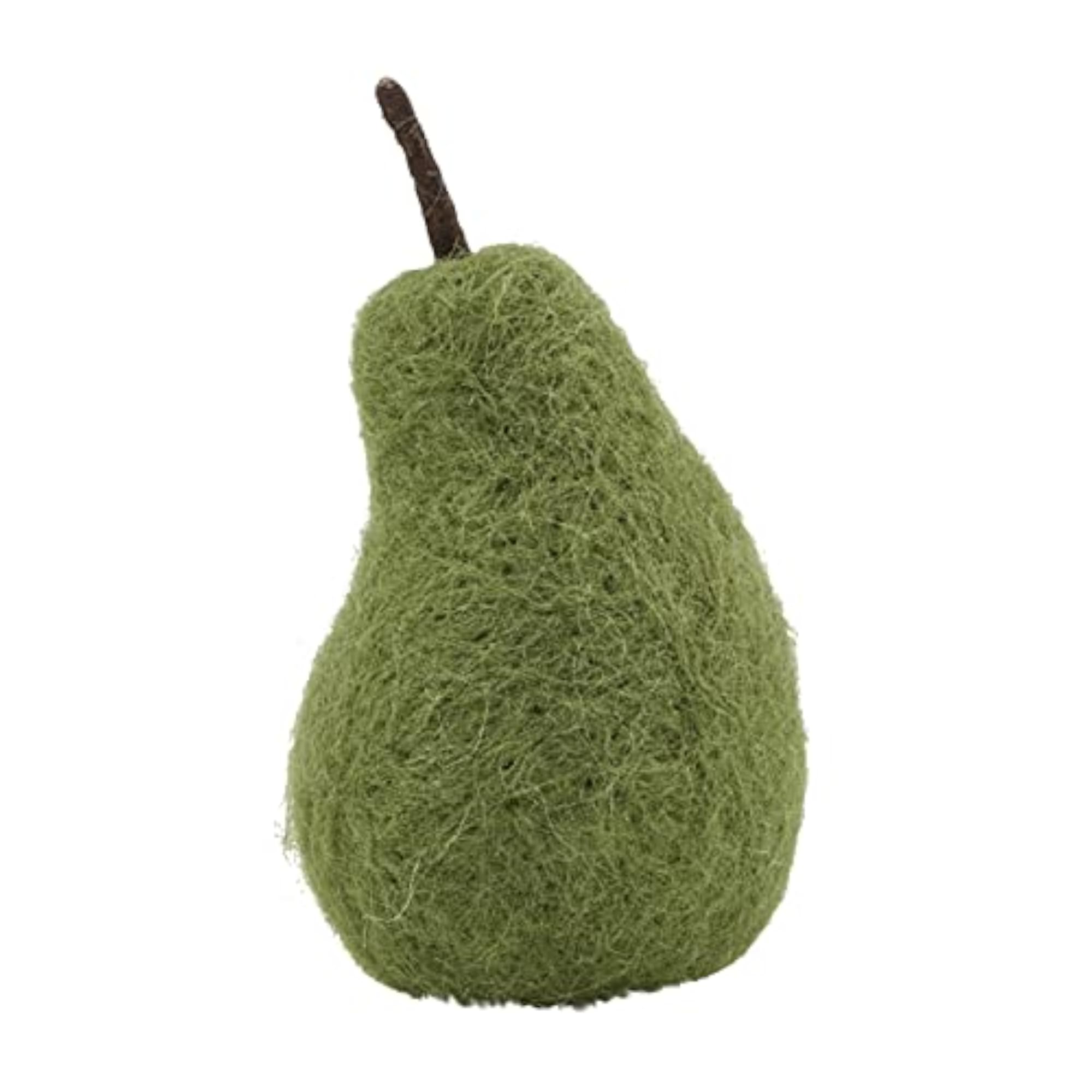 Green Felt Fruit Décor, Pear for Home Decoration
