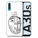 eSwish Gel TPU Hülle/Case für Samsung Galaxy A30s/A50s 2019 / LOL Gesicht Muster/Lustiges Internet Memes Kollektion