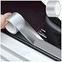 Car Door Edge Guards, Clear Invisible Carbon Fiber Auto Door Sill Protector, Anti-Collision Transparent Adhesive Strip Film, DIY Vehicle Door Trim Tape Accessories for Most Cars (White, 2'x394')