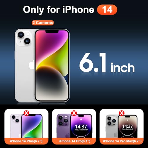 Image of Thermoplastic Polyurethane For iPhone 14 Case Clear, [Compatible With Magsafe][Anti-Yellowing][Military-Grade Protection] Shockproof Slim Case Phone Case For iPhone 14 6.1 Inch, Clear