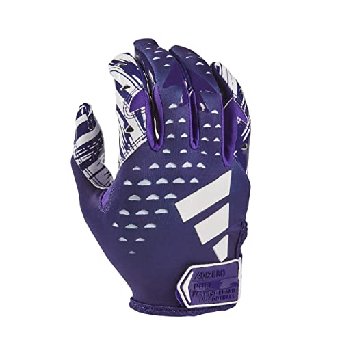 adidas Adizero 13 Football Receiver Gloves, Purple/White, Large