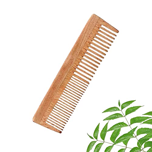 Image of TRESSENCE Organic Neem Wood Anti Dandruff Hair Comb Combo (pack of 4) Natural & Eco-Friendly | Hair Styling Comb with Fine & Wide Teeth Comb | Made in India