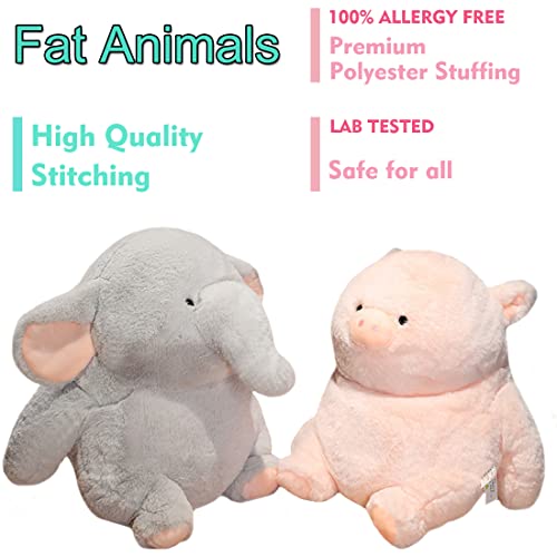 Elainren Chubby Pig Plush Pink Piggy Toy Soft Piglet Stuffed Animals Fat Pig Plushie Cute Piggy Plush Dolls Gifts Easter Xmas,9Inch（Only For Age 14+ #TOP1